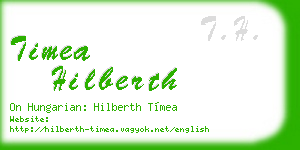 timea hilberth business card