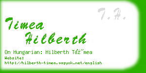 timea hilberth business card
